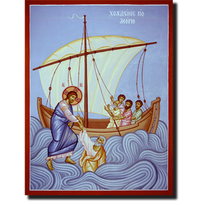 Orthodox Icons of Jesus Christ Walking Upon the Sea 