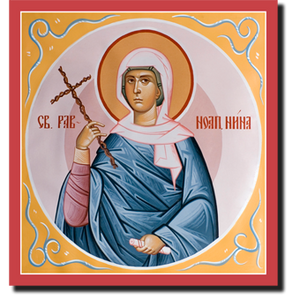 Orthodox Icon Saint Nina, Enlightener of Georgia: Equal-to-the-Apostles