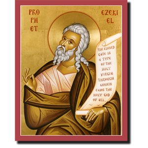 Orthodox Icon Prophet Ezekiel - English Scroll - Saint Ezekiel