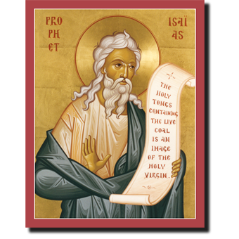 Orthodox Icon Prophet Isaias - Saint Isaias with Scroll