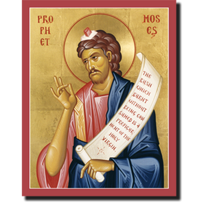 Orthodox Icon Prophet Moses with Scroll - Saint Moses