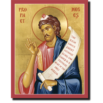 Orthodox Icon Prophet Moses with Scroll - Saint Moses