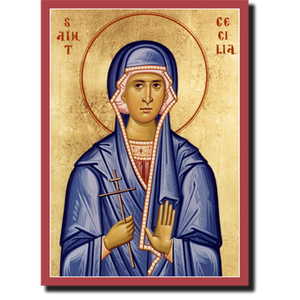 Orthodox Icon Saint Cecilia - Patroness of chanters