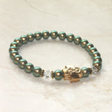 Golden Sage Swarovski Pearl  Prayer Bracelets - Medium Size -12 Pearl Colors to choose from - Jewelry - Prayer Rope