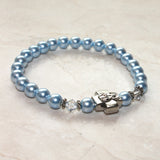 Light Blue Swarovski Pearl  Prayer Bracelets - Medium Size -12 Pearl Colors to choose from - Jewelry - Prayer Rope