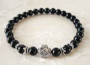 Orthodox Christian Jewelry Semi-Precious Stone Black Onyx Prayer Bracelet