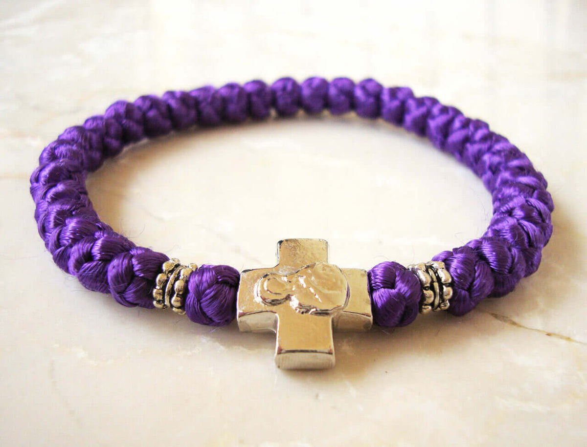 Colorful Satin Prayer Ropes - Purple