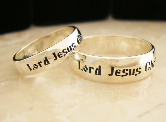 Orthodox Christian Jewelry English Jesus Prayer Ring 925 Sterling Silver - Jewelry - Women Sizes 5, 8, 9