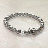 Silver Swarovski Pearl  Prayer Bracelets - Medium Size -12 Pearl Colors to choose from - Jewelry - Prayer Rope