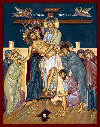 Orthodox Icons Jesus Christ Taking Down from the Cross 