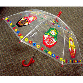 Matryoshka Umbrella for Kids Transparent 26" - Easter Pascha Gift