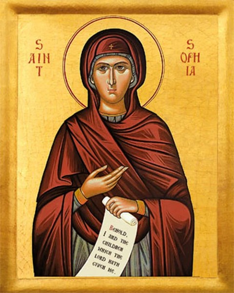 Orthodox Icon Saint Sophia the Mother of Orphans