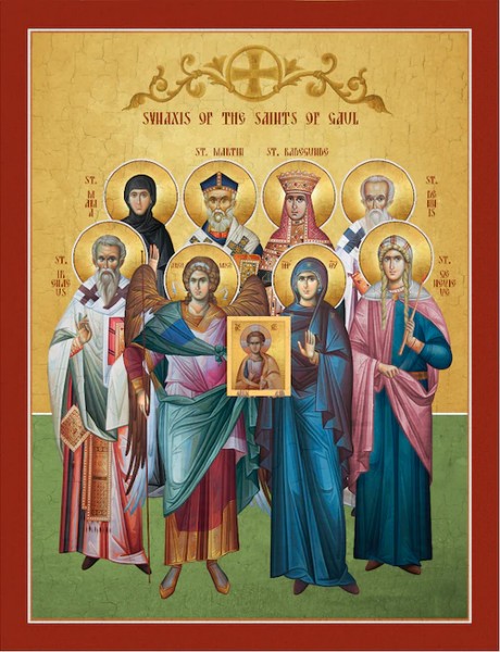 Orthodox Icon The Synaxis of the Saints of Gaul