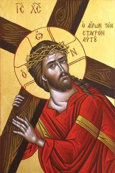 Orthodox Icons of Jesus Christ Carrying the Cross