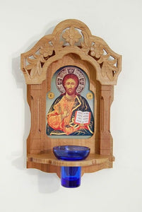 Orthodox Icons Carved Shrine with Icon of Jesus Christ Icon Shrine Orthodox Bookstore