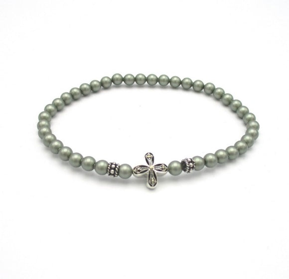 Orthodox Christian Jewelry Panagia's Pearls Sea-Foam Green Prayer Bracelet