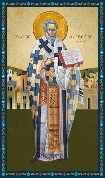 Orthodox Icon Saint Ambrose of Milan