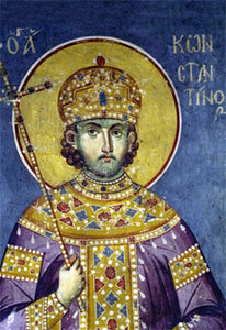 Orthodox Icon Saint Constantine the Great - 14th c. Panselinos