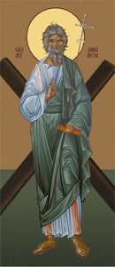 Orthodox Icon Saint Andrew the First-called with cross
