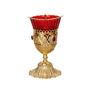 Table Vigil Lamp Red Glass - Ordination and Clergy Gifts