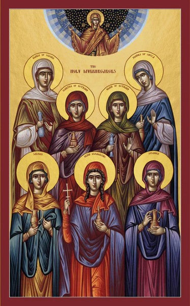 Orthodox Icon The Holy Myrrh-Bearers - English Text