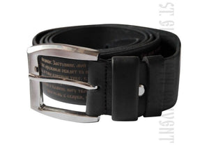 Handcrafted Black Leather Belt with Slavonic Orthodox Prayers - Various sizes available - Leathercraft