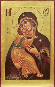 Orthodox Icons of Theotokos Virgin and Child (in the Eleousa style)