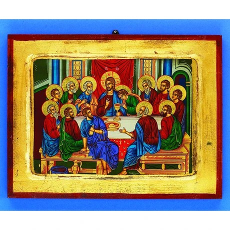 Orthodox Icons Mystical Supper - Jesus Christ and the Apostles - Hand Painted Icon