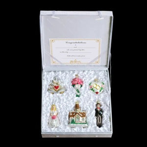 Wedding Collection Christmas Ornaments - Hand Crafted by Old World Christmas with keepsake box