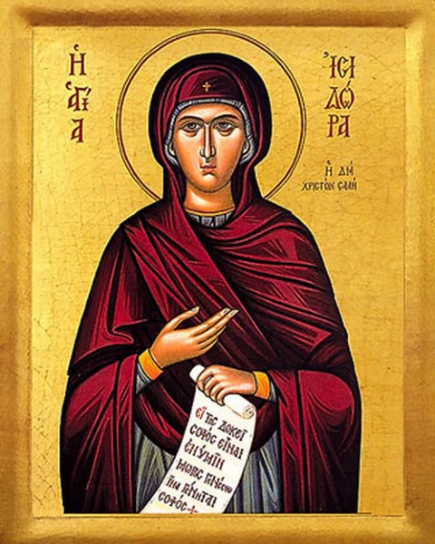 Orthodox Icon Saint Isidora Fool-for-Christ