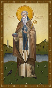 Orthodox Icon Saint Kevin of Glendalough