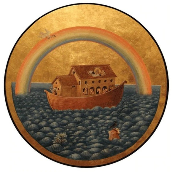 Orthodox Icon Noah’s Ark, round icon
