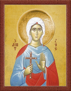 Orthodox Icon Saint Zoe