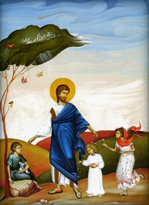 Orthodox Icons Jesus Christ  and the Children