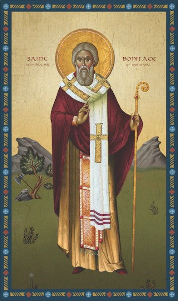Orthodox Icon Saint Boniface Enlightener of Germany