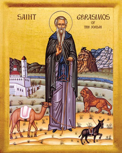 Orthodox Icon Saint Gerasimos of the Jordan
