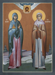 Orthodox Icon Saint Mary and Saint Martha