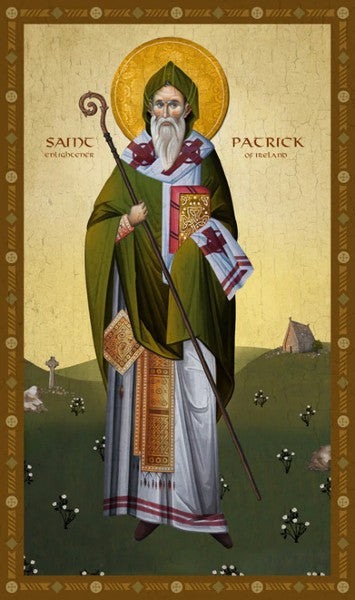 Orthodox Icon Saint Patrick, Enlightener of Ireland