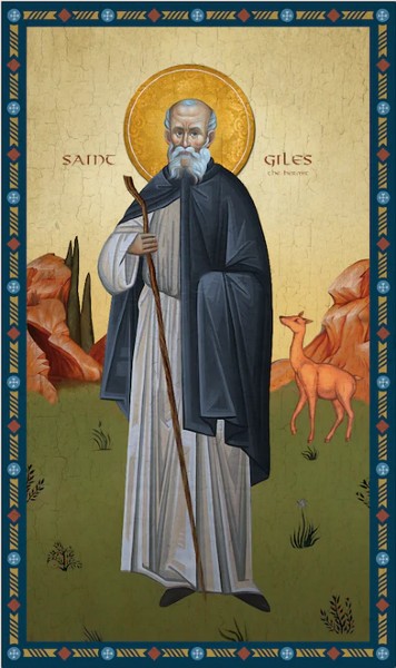 Orthodox Icon Saint Giles the Hermit