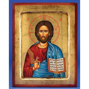 Orthodox Icons Jesus Christ Pantocrator (Christ the Teacher)  Hand Painted Icon