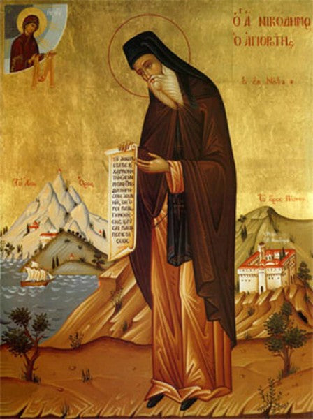 Orthodox Icon Saint Nikodemos the Hagiorite (of Mount Athos)