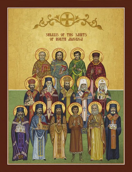 Orthodox Icon Synaxis of the Saints of North America