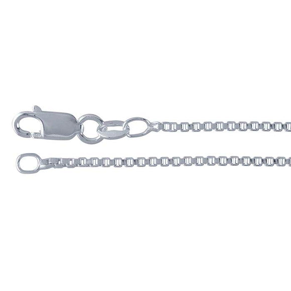 Sterling Silver 1.5mm Box Chain - Sterling Silver Chain