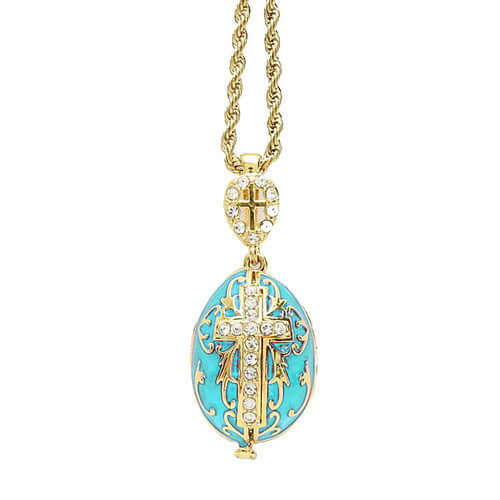 Enamel Egg Locket Jewelry Egg Pendant - Pascha Easter Gift