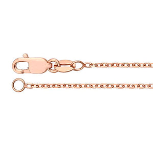 Orthodox Christian Jewelry 14K Rose Gold 1.2mm Diamond-Cut Beveled Cable Chain Orthodox Bookstore