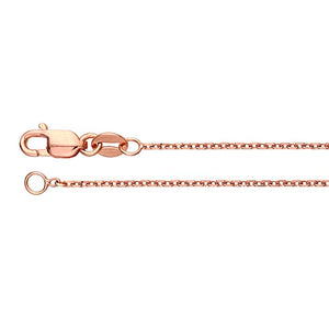 Orthodox Christian Jewelry 14K Rose Gold 1.1mm Beveled Cable Chain Orthodox Bookstore