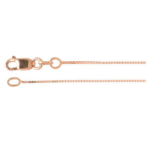 Orthodox Christian Jewelry 14K Rose Gold 0.6mm Box Chain Orthodox Bookstore