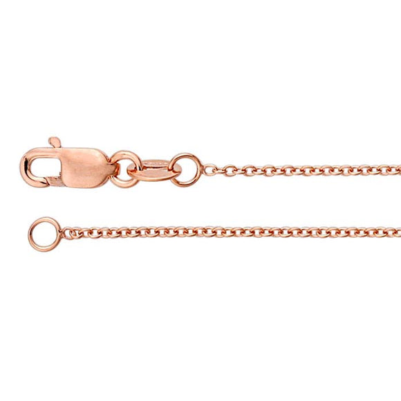Orthodox Christian Jewelry 14K Rose Gold 0.7mm Round Cable Chain Orthodox Bookstore