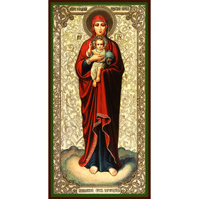Orthodox Icons Theotokos Mother of God: Virgin of Valaam - Sofrino Large Size Russian Silk Icon